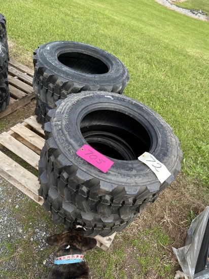 Set of 4 12-16.5 Skid Loader Tires