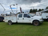 2004 Ford F350 Utility Truck, 6.0L, Automatic, Reading Body, 4 Door Cab, GVWR-9,900lbs, VIN: