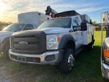 2014 Ford F550 Mechanics Truck, 6.7L PowerStroke DSL, Automatic, 4x4, DEF, Knapheide body w/ cover,