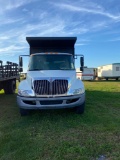 2002 International 4300 Stake Side Dump, DT466 Motor, 6 speed, Pintel Hitch, Under CDL, Rear Barn