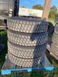 (4) Goodyear G622 RSD, 11R-22.5 Tires, Fore Truck Take Offs