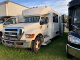2015 Ford F650 Bus, 41 Passenger, Triton V10, Automatic, Left & Right Side Doors, GVWR-25,999lbs,