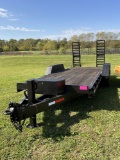 2006 Felling Tandem Axle Trailer, 18' Drop Deck, Spring Suspension, 18,000lbs Capacity, Ramps,