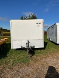 2016 Car Mate Enclosed Trailer, Tandem Axle, Rear Ramp, 2 5/16