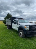 2016 Ford F450 Stake Side Flatbed, *DOES NOT RUN*, Morgan Bed, 6.7L DSL, Automatic, Ext Cab, Rear