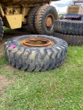 (3) 21.00-35 Tires & Rims for CAT 773