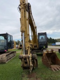 2004 CAT 318C LN, Cab, Heat, AC, Grapple attached w/ stationary thumb, Roof Hatch, Front Windshield
