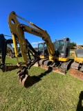 Komatsu PC55MR, Cab, Heat, AC, GP Bucket, Hyd Thumb, Plumbed, Leveling Blade, Rubber Tracks, SN: