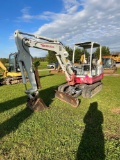 Takeuchi TB235, Rops, GP Tooth Bucket, Thumb, Leveling Blade, SN: 503044, Hours: 176