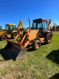 Case 580 Super K, Cab, Heat, 4x4, Front & Rear GP Buckets, Extenda-hoe, Outriggers, SN: 173305,