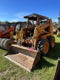 Case 1845C, Rops, Quick Attach, GP Bucket, 33x12-20/8.00 Solid Rubber, Aux Hyd, SN: 145198, Hours: