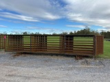 14 - 24' x 5.5' Free Standing Steel Corral Panels, 1 - 24' x 5.5' panel with 6' gate