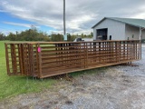 16 - 24' x 5.5' Free Standing Steel Corral Panels, 1 - 24' x 5.5' panel with 6' gate
