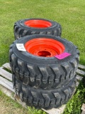Set of 4 - 12-16.5 Skid Loader Tires on Wheels (Bobcat)