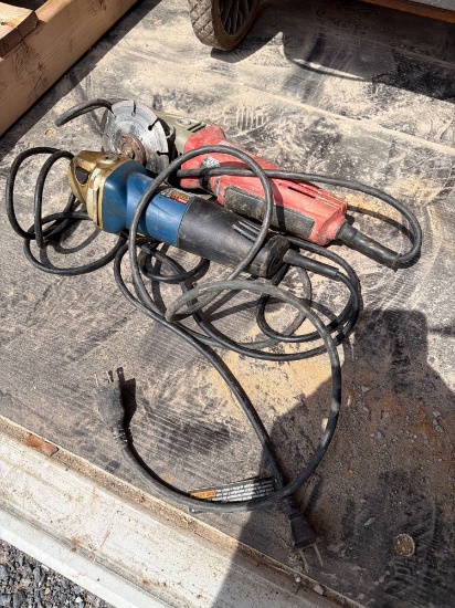Milwaukee and Ryobi Electric Angle Grinder