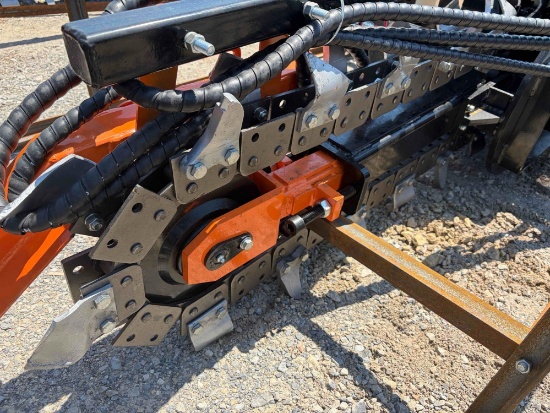 NEW Mower King ECSSCT72 Hydraulic Skid Steer Trencher Attachment