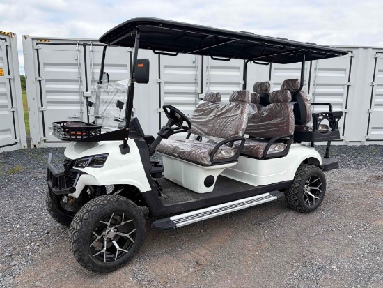 Unused HQ100 Battery Operated Golf Cart *Not Put Together Pictures For Reference* *White*