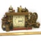 Mid-Century Modern Fireplace Spinning Wheel Hard Plastic Clock by 
