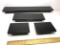 Lot of 5 Black Wall Shelves