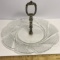 Vintage Serving Platter with Silver Plated Handle