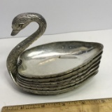 Silver Plated Swan Dish Holder