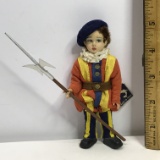 Vintage Paper Mache Guard Ornament Made in Italy