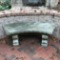Concrete Curved Garden Bench