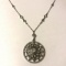 Silver Tone Necklace w/Clear Stones