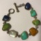 Sterling Silver Bracelet with Natural Stones