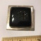 Large Sterling Silver Pin/Slider w/Large Black Stone