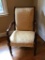 Beautiful Wooden Arm Chair w/Butterscotch Upholstery