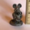 Miniature Pewter Mouse with Camera Figurine - Signed 