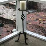 Wrought Iron Candle Pedestal