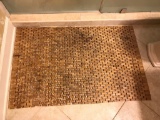 Wooden Teak Wood Roll-up Bath Mat