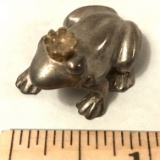 Sterling Silver Miniature Frog Prince w/Crown