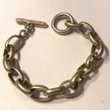 Sterling Silver Chain Bracelet w/Toggle Clasp