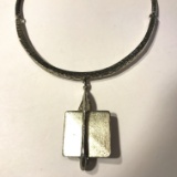 Unique Silver Tone Choker