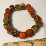 Ceramic Beaded Stretchy Bracelet