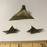 Sterling Silver Earrings w/Pin