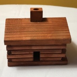 Cedar Log Cabin Incense Burner