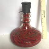 Decorative Bottle w/Chili Peppers