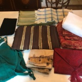 Lot of Linens - Tablecloths, Placemats, Table Runner, Apron & More