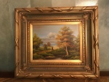 Beautiful Landscape Giclée - Signed Brenner in Beautiful Heavy Wood Gilt Frame
