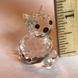 Miniature Crystal Cat Swarovski Figurine