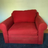 Nice Red Upholstered La-Z-Boy Arm Chair