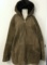 Nice Heavy X-Large Suede Jacket with Black Fur Interior