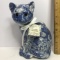 Holland Blue Chintz Porcelain Cat Figurine