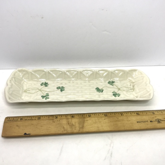 Irish Belleek Fine Parian China Mint Dish