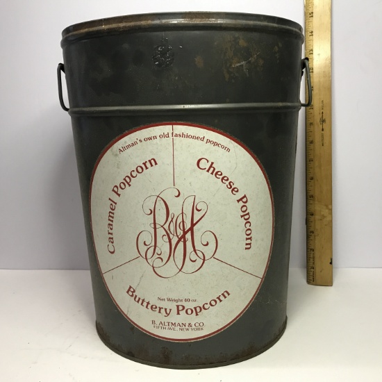 Vintage Large Popcorn Tin