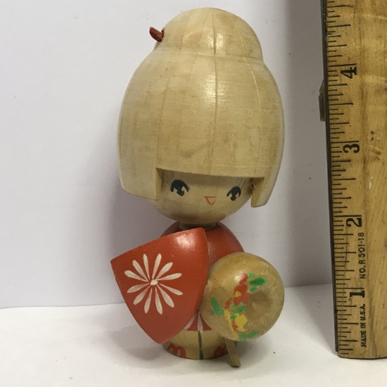 Vintage Wooden Oriental Figurine